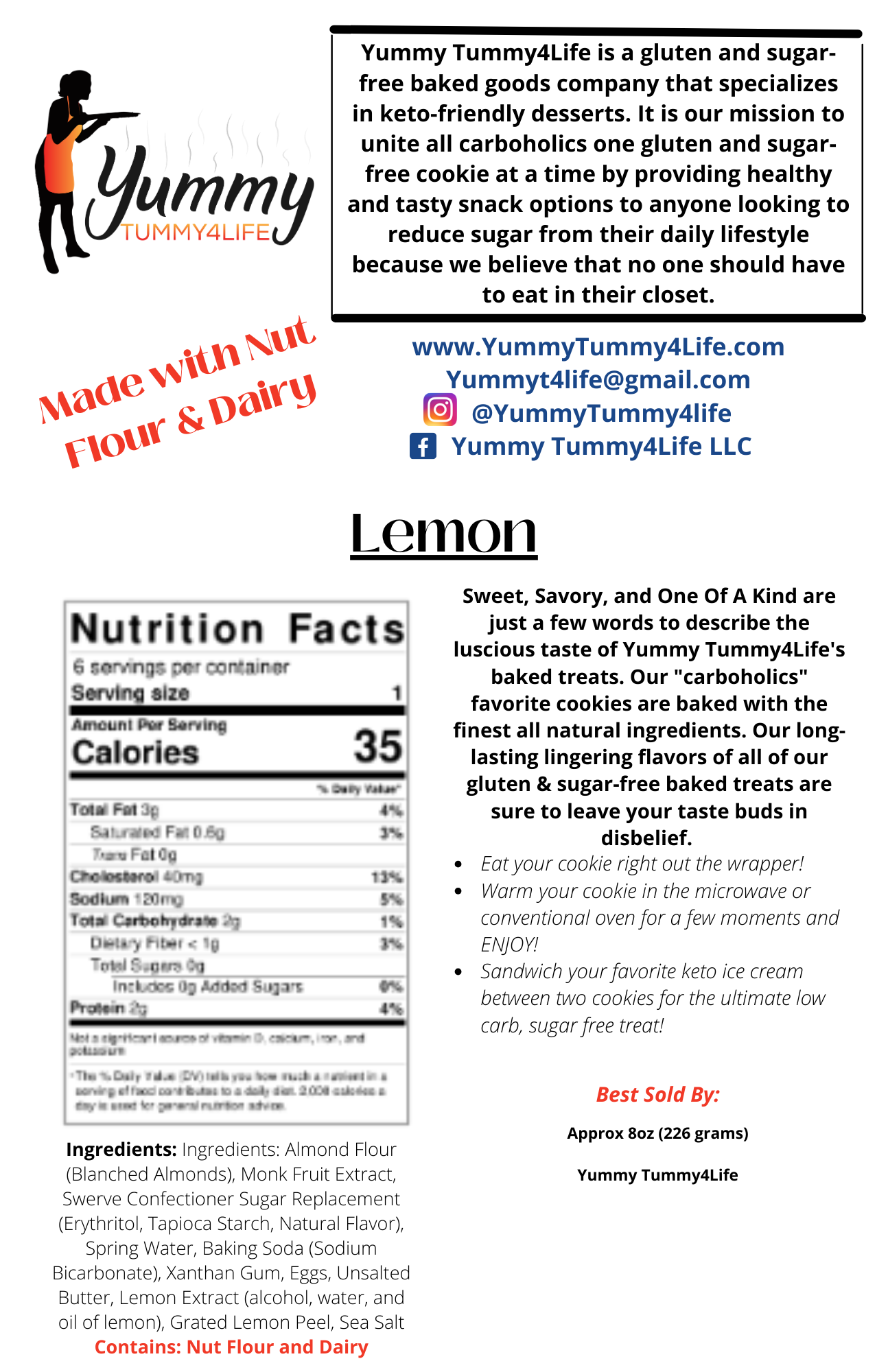 Lemon Drizzle — Bright & Refreshing (6 Cookies)