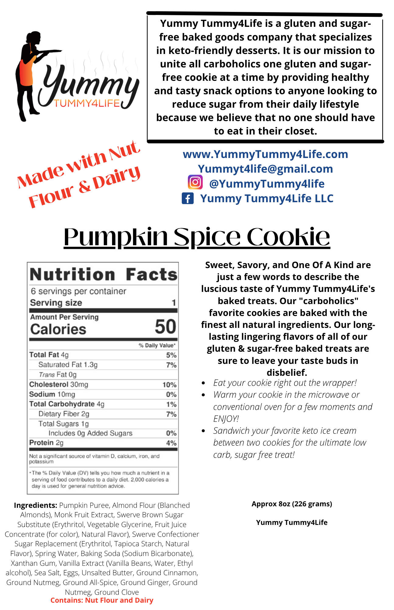 Pumpkin Spice (6 Cookies)